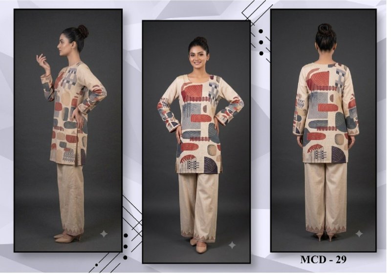 Modern Co Ord Set Vol 5 By Jisha Dull Satin Printed Co Ord Set